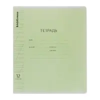 Тетрадь 12 листов в косую линейку ErichKrause «Классика Visio», обложка мелованный картон, зелёная Тетрадь 12 листов в косую линейку ErichKrause «Классика Visio», обложка мелованный картон, зелёная