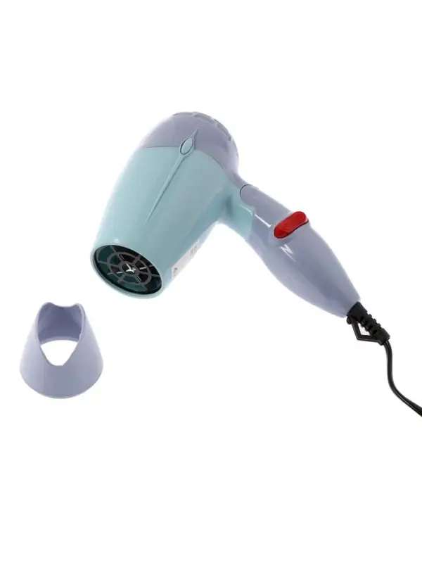 Фен Luazon LF-23, 800 Вт, 2 скорости, 2 режима, складная ручка, голубой