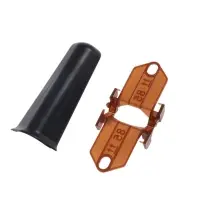 Угол наружный для плинтуса &laquo;Деконика&raquo;, с крепежом, 85 мм, 2 штуки, цвет 007 чёрный