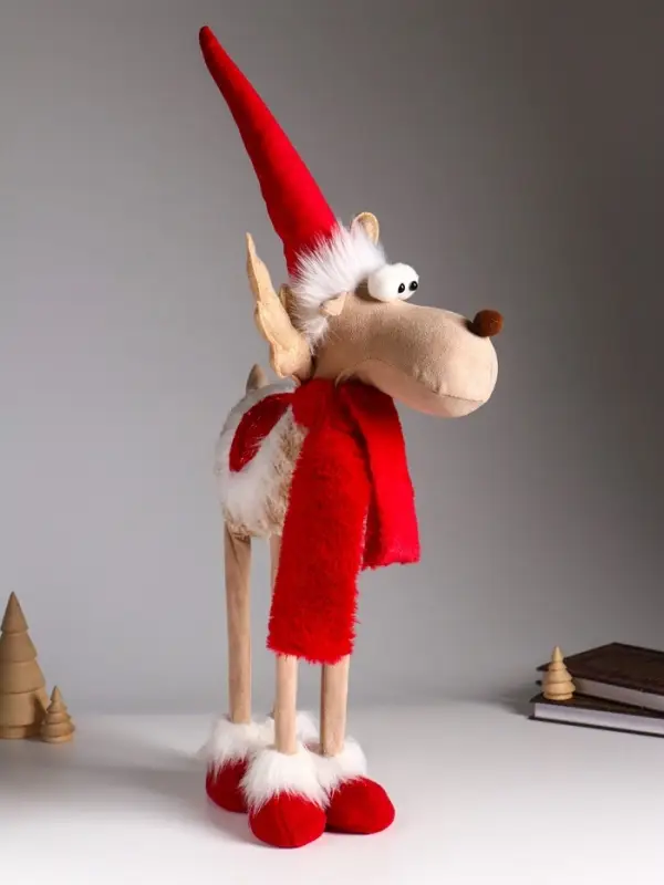 Кукла интерьерная Кукла интерьерная "Золотой лосик в красном колпаке" 26х15х60 см