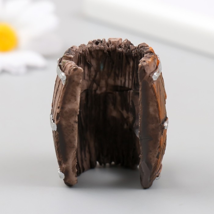 Фигурка для флорариума полистоун  Фигурка для флорариума полистоун "Разбитая бочка" 5х3,5х3 см