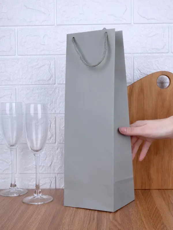 Пакет под бутылку Vindemia, серый
