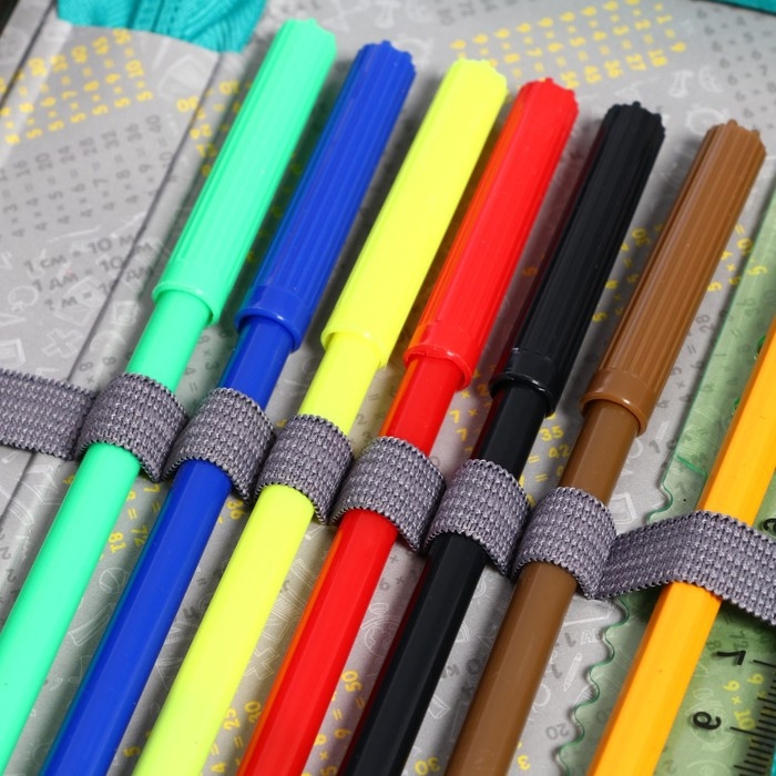 Пенал 1 секция, 115 х 205 мм, с наполнением 16 предметов, Calligrata Пенал 1 секция, 115 х 205 мм, с наполнением 16 предметов, Calligrata "Котики" ламинированный картон, 30П26/set