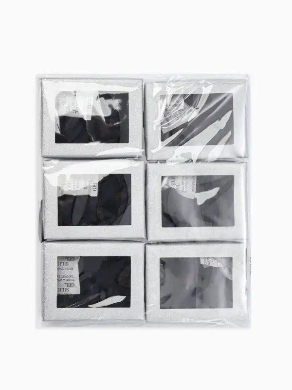 Набор подарочных коробочек 6 шт. под набор &laquo;Селебрити&raquo;, 7&times;9 см, серебристый, чёрный