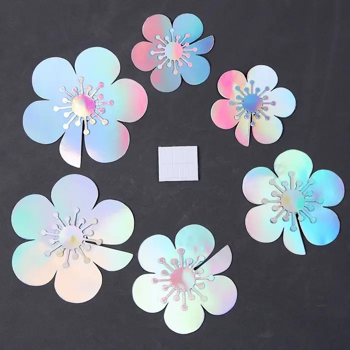 Топпер для торта «Цветы», 6 шт., перламутр Топпер для торта «Цветы», 6 шт., перламутр