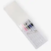 Швейный набор дорожный, 15 предметов, в пластиковом футляре, 7.5&times;3.5 см
