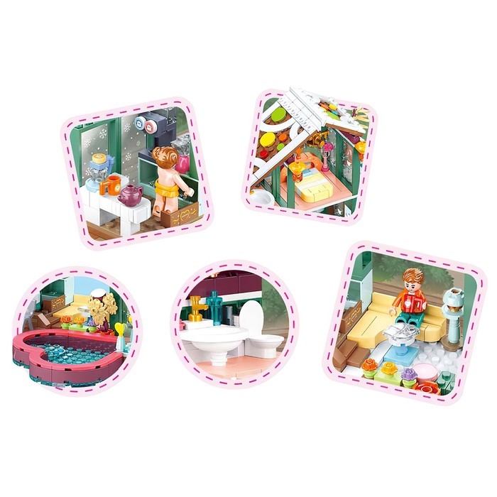 Конструктор Розовая мечта &laquo;Загородный дом с бассейном&raquo;, 439 деталей