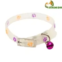 Ошейник, светящийся в темноте, "Яркие следы" (люминесцентный), 30 х 1 см, фиолетово-жёлтый Ошейник, светящийся в темноте, "Яркие следы" (люминесцентный), 30 х 1 см, фиолетово-жёлтый