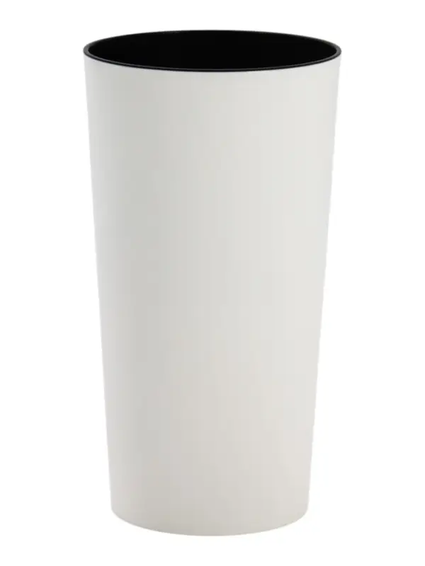 Кашпо со вставкой 26х26х46 см (вставка 9 л) "КАМЕЛИЯ 3" белый