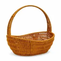 Корзина пластик 34 х 26 х 14 см, ручка 20 см металл карскас коричневый