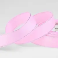 Лента репсовая, с серебряным люрексом, 25 мм, 23&plusmn;1 м, светло-розовая №004