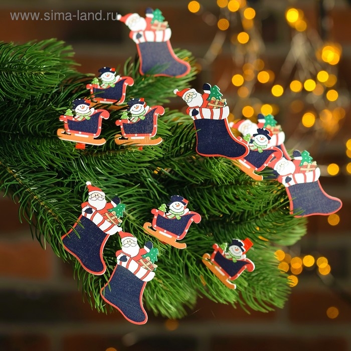 Декоративные прищепки Декоративные прищепки "Сказка" набор 6 шт. МИКС