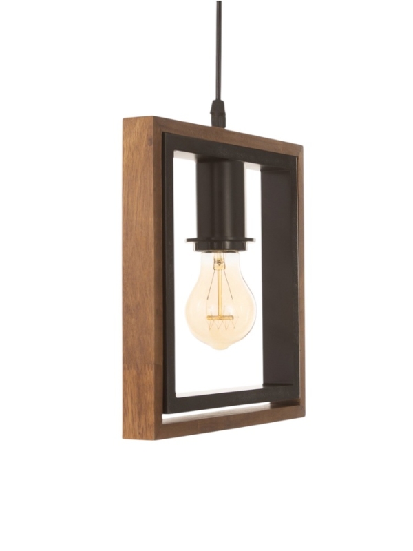 Светильник BayerLux ЭКО "Кристофер" 1х40Вт Е27 черный/коричневый 24х24х100см