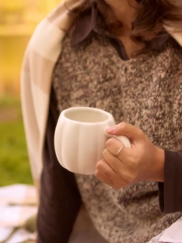 Кружка SL Home &laquo;Осенний бриз&raquo;, 420 мл, доломит, белая