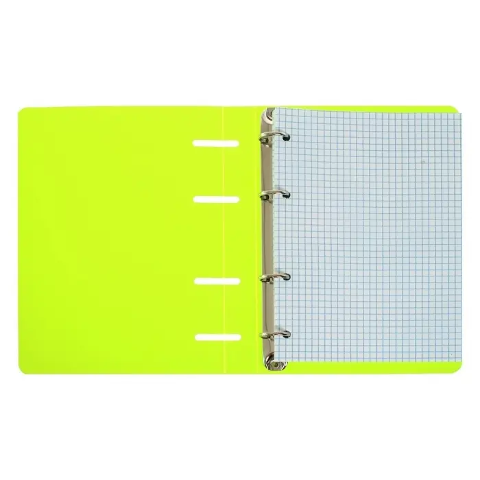 Тетрадь на кольцах Calligrata A5, 120 листов, в клетку, пластиковая обложка, блок офсет, салатовая