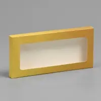 Подарочная коробка под плитку шоколада, с окном, золотая, 17×8×1.4 см
