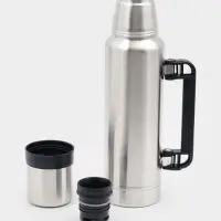 Термос Мастер К &laquo;Движение&raquo;, 1.2 л, с кружкой, сохраняет тепло 18 ч, 36&times;11 см, нержавеющая сталь, серебристый