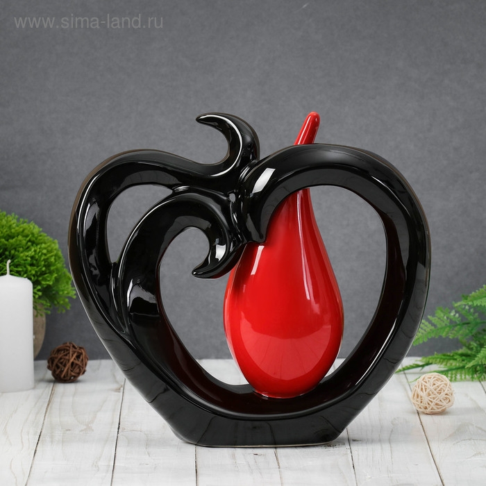 Ваза керамика настольная Ваза керамика настольная "Капля" вензеля, 24,5х23 см, микс