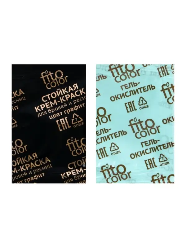 Крем-краска стойкая для бровей и ресниц Fito color, графит 2.0, 2&times;2 мл