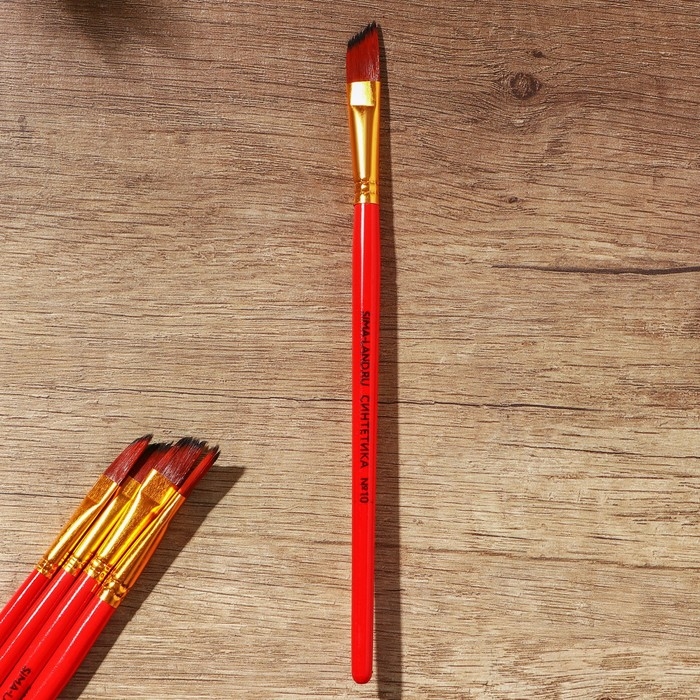 Кисть для рисования набор 4 шт. синтетика плоские «Давид», №4,6,8,10 Кисть для рисования набор 4 шт. синтетика плоские «Давид», №4,6,8,10