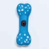 Игрушка для собак &laquo;Кость с портретом&raquo;, 15 см, пищащая, винил, голубая