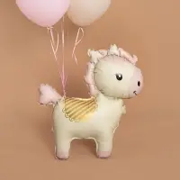 Воздушный шар фольгированный 3D 25" «Лошадка», кремовый