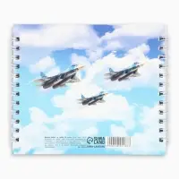 Двойной блокнот на гребне, мягкая обложка, размер 14.5&times;12 см, 48 л. &laquo;Танки&raquo;