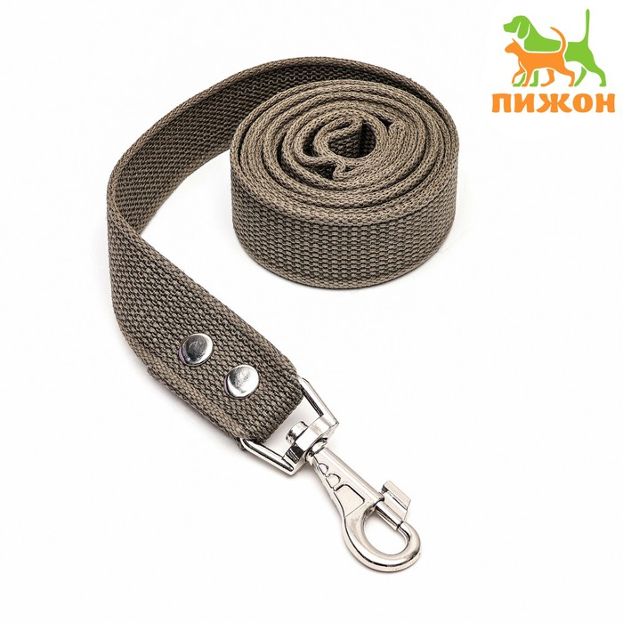 Поводок брезентовый 2 м х 3,5 см, тёмно-зелёный Поводок брезентовый 2 м х 3,5 см, тёмно-зелёный
