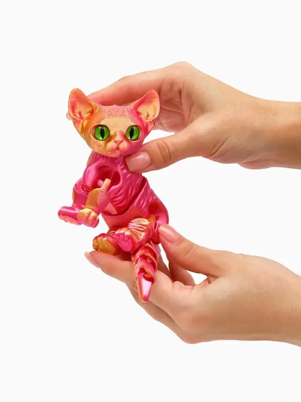 3Д - печатная игрушка &laquo;Котёнок&raquo;, подвижная, цвет МИКС