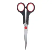 Ножницы канцелярские 17.5 см пластиковые ручки, в картонной коробке, МИКС