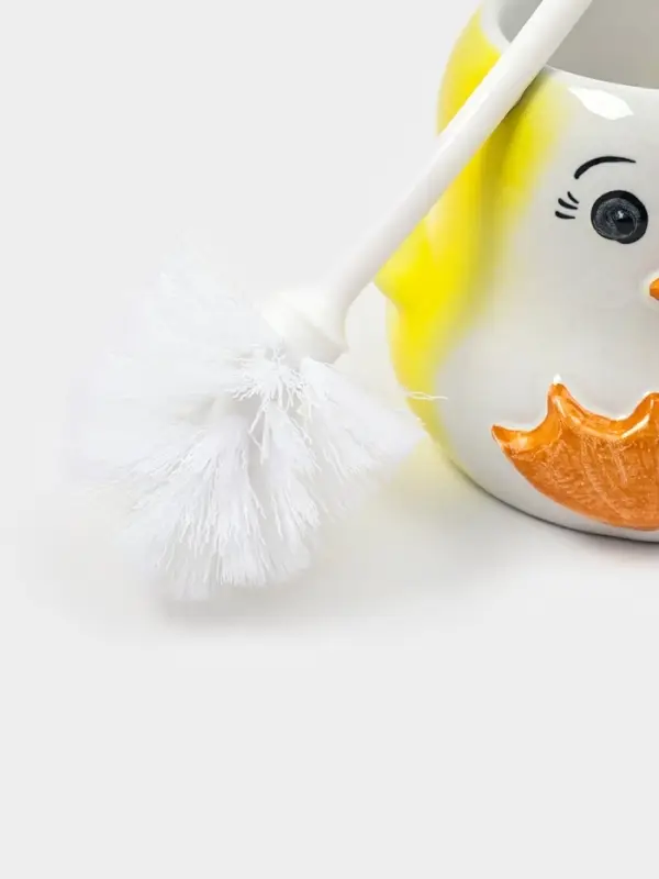 Ёршик для унитаза с подставкой &laquo;Цыплёнок&raquo;, фарфор