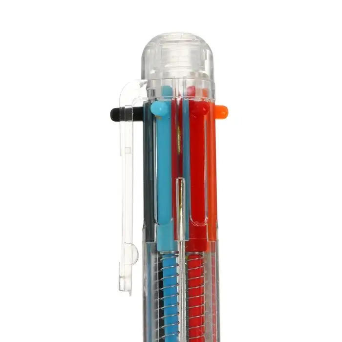 Ручка шариковая многоцветная, автоматическая, 6 цветов, корпус прозрачный Ручка шариковая многоцветная, автоматическая, 6 цветов, корпус прозрачный