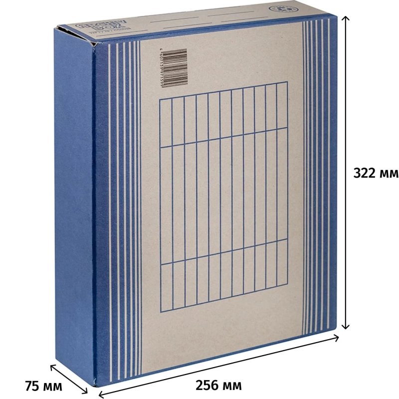 Короб архивный ATTACHE,75 мм,переплетный ка ртон,син
