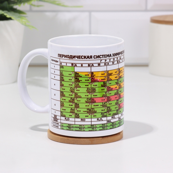 Кружка чайная керамическая Кружка чайная керамическая "Таблица Менделеева" 320 мл,