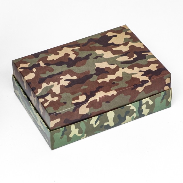 Коробка складная, с окном "Камуфляж"  21 х 15 х 7 см
