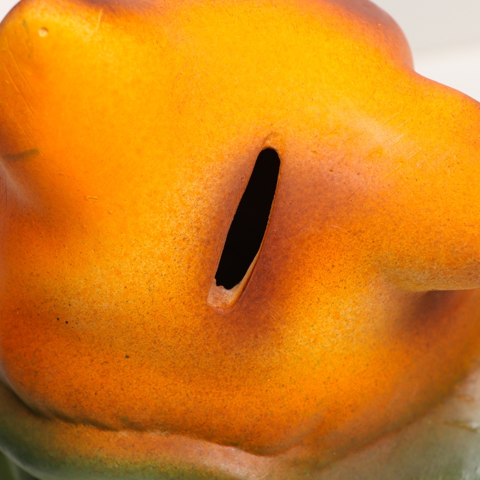 Копилка Копилка "Кот в мешке - Буду сказочно богат" рыжий с зеленым, 22см