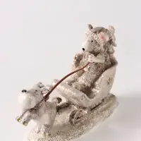 Фигурка новогодняя &laquo;Мышка на санях&raquo;, 10 см, полистоун