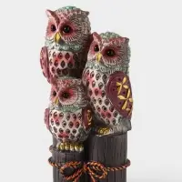 Фигурка декоративная &laquo;Семья филинов на пеньках&raquo;, полистоун, 8.5&times;6.8&times;14.5 см
