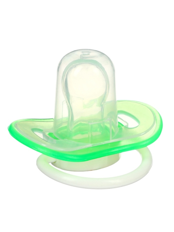 Пустышка ортодонтическая, с колпачком, от 3 мес., цвет голубой/зеленый Пустышка ортодонтическая, с колпачком, от 3 мес., цвет голубой/зеленый