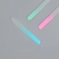 Пилка стеклянная для ногтей, 9 см, в чехле, МИКС