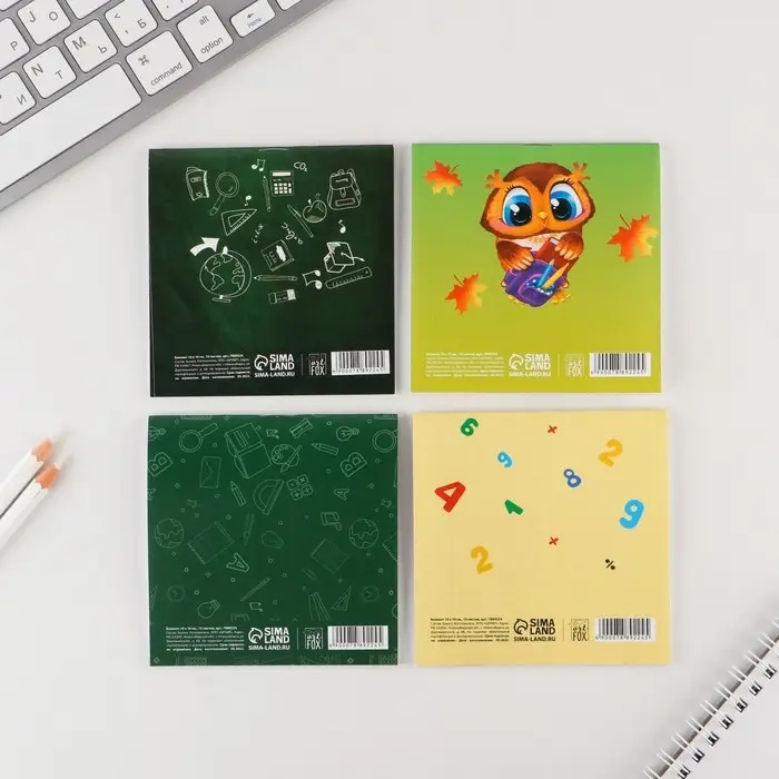 Блокнот, 10×10 см, 16 л. «Школа» МИКС Блокнот, 10×10 см, 16 л. «Школа» МИКС