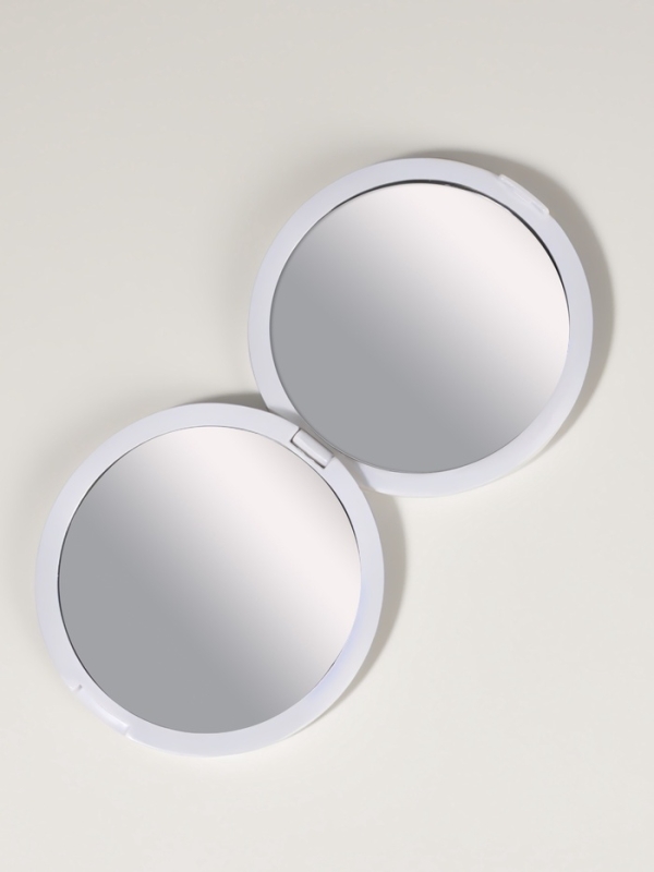 Зеркало складное «Волны», d = 7,5 см, цвет матовый белый Зеркало складное «Волны», d = 7,5 см, цвет матовый белый