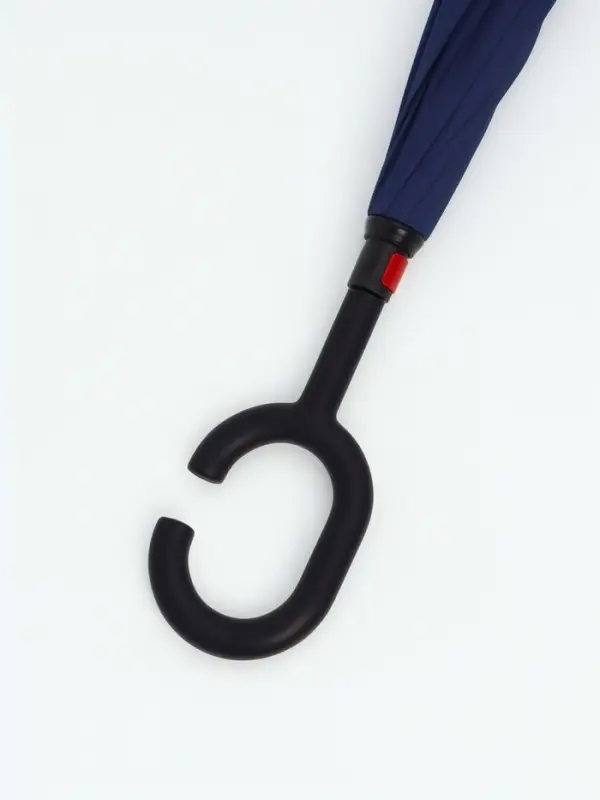 Зонт - наоборот &laquo;Однотон&raquo;, механический, 8 спиц, R=53/61 см, d=106 см, чёрный, синий