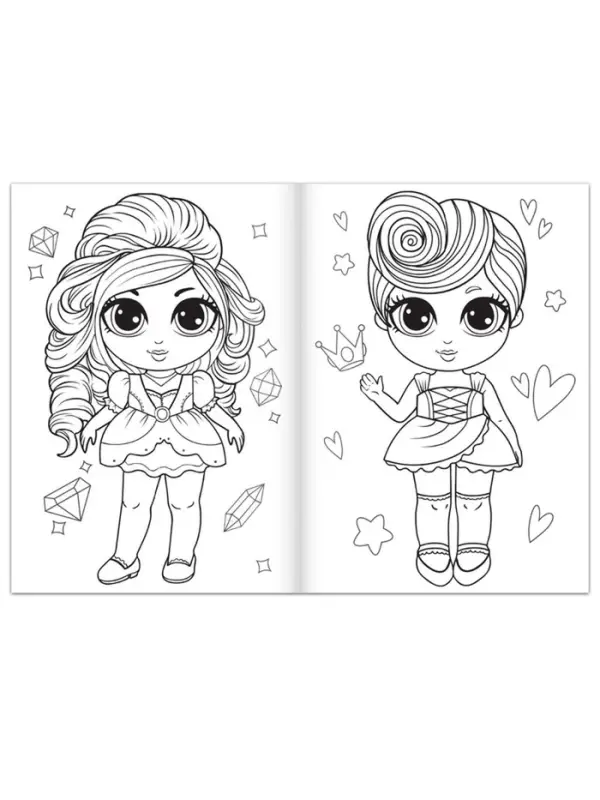 Раскраска для девочек &laquo;Вечерний образ&raquo;, А4