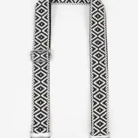 Ручка для сумки &laquo;Орнамент&raquo;, стропа, 135&plusmn;3&times;3.8 см, чёрная, белая