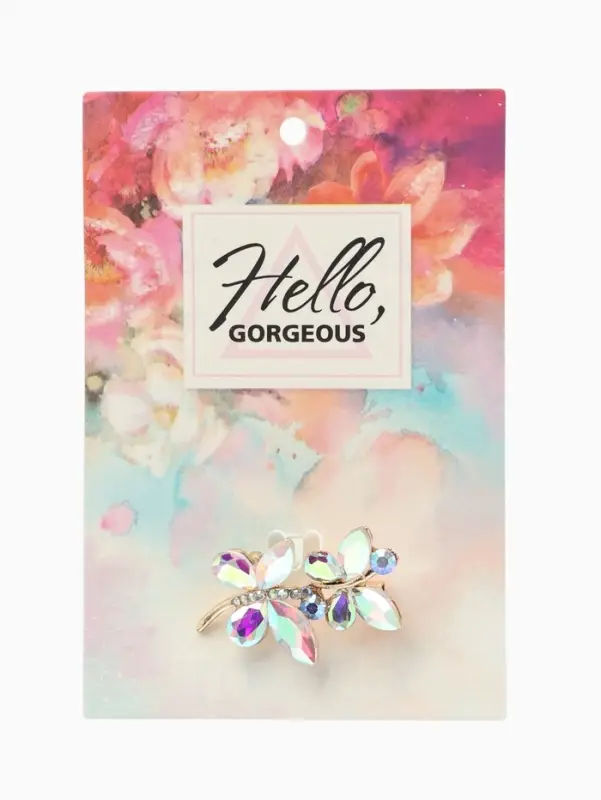 Брошь &laquo;Бабочки&raquo;, парочка, радужная в золоте