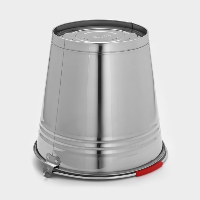 Ведро из нержавеющей стали с крышкой, 16 л, d=34 см, AISI 201 Ведро из нержавеющей стали с крышкой, 16 л, d=34 см, AISI 201