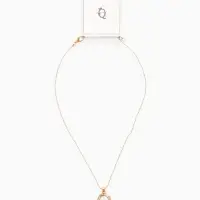 Кулон на цепочке &laquo;Подкова&raquo;, белый в золоте, 45 см