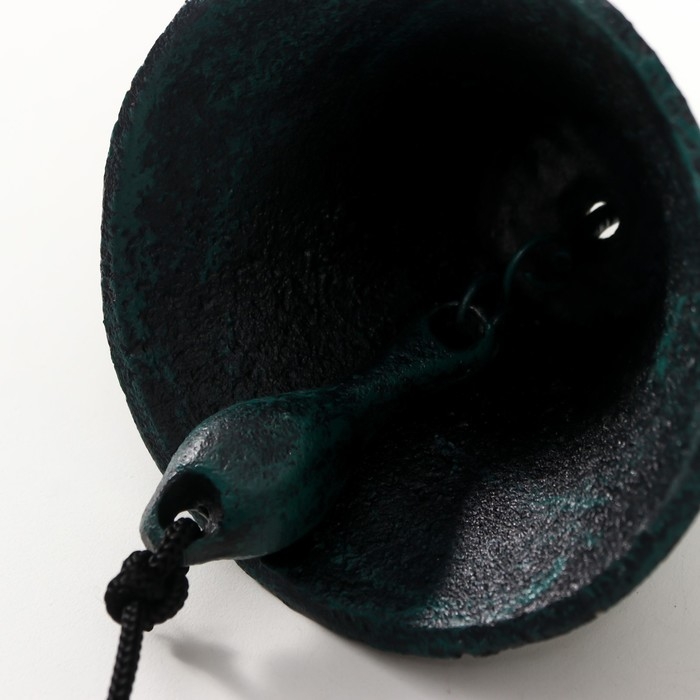 Колокол сувенирный чугун  Колокол сувенирный чугун "Пушистые листья" патина 24х11,5х28,5 см