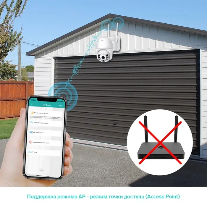 Видеокамера WiFi Cam-15, IP, 2 Мп, поворот 355 &deg;, микрофон, 3.6 мм объектив, белая